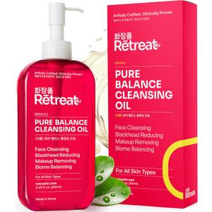 Pure Balance Cleansing Oil - Clinically Proven to Reduce Blackheads, Sebum & Impurities - Plant-Powered Makeup Remover and Oil Cleanser for Face, Sensitive & All Skin Types, 8.45 fl.oz