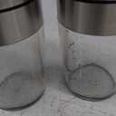 CIRCLE JOY Gravity Electric Salt and Pepper Grinder Set Stainless Steel Automatic Salt and Pepper Grinder Set, Battery Operated, LED Light, Adjustable Coarseness, for Home Kitchen BBQ, Silver