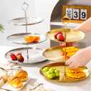 Stainless Steel 3 Tier Cupcake Stand, Tiered Trays Three Layer Cake Stand 3 Tier Serving Tray Platters for Pastry Dessert Candy Fruit Tea Party Wedding Platter (Silver)