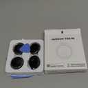 Air Tracker Tags-4 Pack: Smart Bluetooth Tracker, Compatible with Apple Find My APP (iOS Only) Replaceable Battery, IP67 Waterproof, Suitable for Luggage, Wallets, Backpacks, Keys Tracking Tag, Black