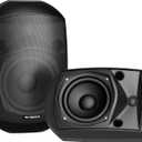 5.25 Inch Wall Mount Bluetooth 6.0 Outdoor Speaker,IP66 Waterproof Indoor/Outdoor Sound System,2-Way Woofer & Tweeter,600W Peak Wired Speakers for Pool,Patio,Garage,Home Theater(Pair,Black)