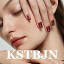 3 x White French Tip Press On Nails - Medium Almond, Fall Glue On, Full Cover Acrylic, Flower False, Glossy Artificial, Reusable Stick On Nails - 24Pcs