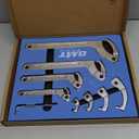 Orion Motor Tech 8pc Adjustable Pin Spanner Wrench Tool Set, Spanner Nut Wrench Tools with Changeable Heads for Pipes Heating Cars, Coilover Hook Wrenches for Suspension System, 3/4" to 6-1/10"