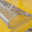 Clear Desk Mat 36 x 60 Inch, 2.0mm Thick Clear Table Protector, Protector for Dining Room Table, Waterproof Vinyl Tablecloth Pad Mat for Kitchen, Dresser, Writing Desk