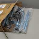 Walkers for Seniors, Folding Walker with Wheels and 2 Skis, Lightweight Rolling Walker Supports Up to 350 Pounds, Adjustable Height, Adult Compact Standard Walkers with Aluminum Frame, Blue