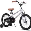 OYSTAR 20 Inch Kids Bike for Age 7-10 Girls Boys Bikes 7 8 9 Years Old BMX Style Children Bicycles with Kickstand Birthday Gift Silver