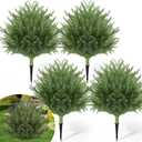 Pack of 4 24'' Artificial Cedar Topiary Tree Outdoor Cypress Tree Ball with Spike Faux Evergreen Shrub Potted Fake UV Resistant Pine Bushes Plants for Outdoor Indoor Home Front Porch Garden Yard Decor