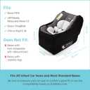 J.L. Childress Padded Infant Car Seat Bag - Travel Bag for Airplane, Fits Most Baby & Infant Car Seats, Compatible with UPPAbaby, Nuna, & Chicco, Airport Accessories, AirTag Compatible- Premier, Black, No Wheels
