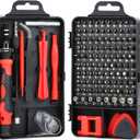 115 In 1 Precision Screwdriver Set, Chromium Vanadium Steel Professional Repair Tool Kit for Computer, Watch, Camera, Mobile Phone, Laptop, Eyeglasses, Electronics, Etc (red)