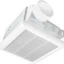 Quiet Bathroom Ceiling Fan,Certified by UL,50 CFM, 1.0 Sones, 4-inch & 3-inch Duct, White, 115V Vent Fan for Bathroom/Shower/Office/Home