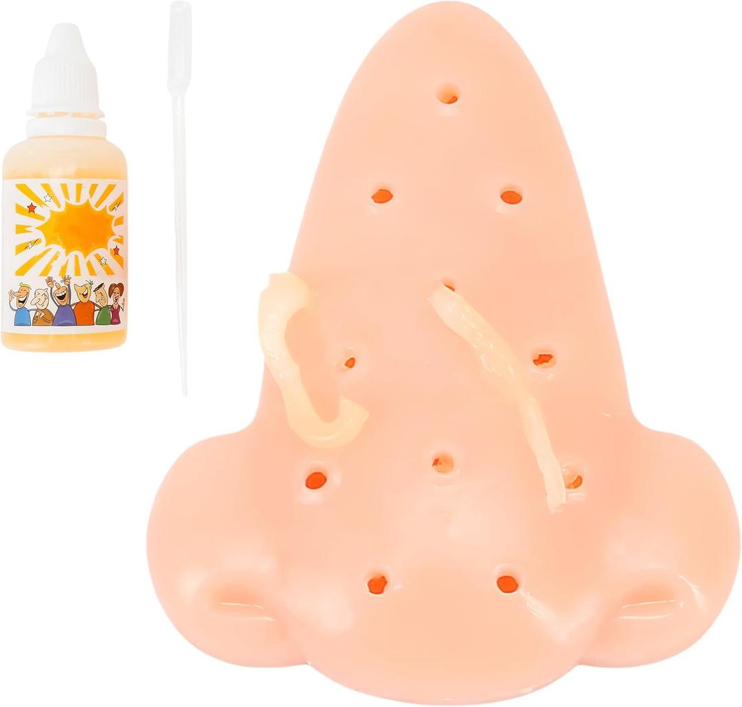 Pimple Popping Stress Relief Simulator Squeeze Acne Blackhead Remover Nose Prop with 30ml Refill Solution Novelty Desk Gadget for Adults Only
