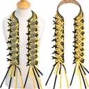 Zeyune 51 Inch Graduation Money Lei Class of 2026 Double Braided Grad Ribbon Leis DIY Graduation Cash Gifts for Congrats Senior High School College Grad Gift(Black and Gold)