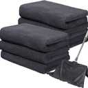 Newwiee 6 Pcs Extra Large Microfiber Cleaning Cloth 30" x 20" Washable Reusable Microfiber Towel Streak Free Lint Free Cloth for Cleaning Home Glass Office Window Bathrooms (Gray)