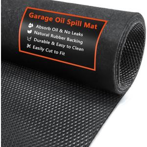 AiBOB Garage Floor Mat, 30 X 36 inches, Oil Spill Mat Under Car, Waterproof Backing Absorbent Pad Protects Floor, Durable, Reusable, Black