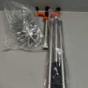 Rotary Cultivator Garden Rotary Tiller Adjustable Stainless Steel Poles Hand Tiller for Soil Mixing or Reseeding Grass Lawn Tiller Total Length 57 Inch