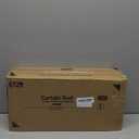 YaFex 2 Pack Heavy Duty Curtain Rods 32-120 Inch, 1 Inch Adjustable Long Curtain Rods for Windows, Black Window Treatment Rod Set with Aluminium Finials, Modern Design