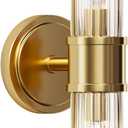 Gold Wall Sconce Light Fixture - Bathroom Sconce Indoor Industrial Wall Sconce Vanity Light Wall Light Up and Down Wall Mount Lamp for Bathroom Bedroom(Without Bulb)