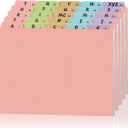 1 Set 25 Pack Alphabet File Dividers Letter Size, 1/5 Cut Tab A-z File Guides Number Folder Organizer for Filing Cabinet and Desk Home Office School(Simple Color)