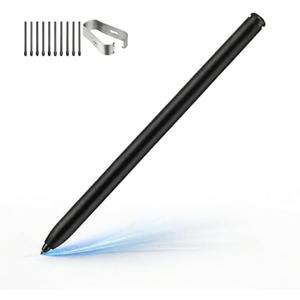 EMR Stylus Pen for Remarkable 2 / Remarkable 1, Kindle Scribe, BOOX Tablets, Battery-Free with Digital Eraser, 4096 Pressure Levels, Magnetic Pen Holder, 10 Replacement Nibs Included, Black