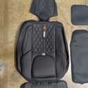 Car Seat Covers, Waterproof Faux Leather, Wear and Scratch Resistant, Universal Style, 360° Coverage, Airbag Compatible, Suitable for Most Pickup Truck, SUV, Sedan (Black, 5 seat Covers)