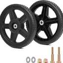 12 Inch Lawn Mower Wheels Kits Universal 12" Push Mower Wheels with 1/2" Bearing, Bolts & Nuts, Plastic Replacement Tires for Most Standard Garden Tiller, Pressure Washer, Handtruck, 2 Pack