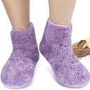 Microwavable Heating Booties for Discomfort Reduction, Microwave Foot Warmer for Reduce Aching, Foot Warmers for Feet, Feet Heating Pad for Cold Day, Microwave Heated Booties for Women & Men, S/M