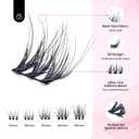 Beetles Lash Clusters Kit Dramatic Fluffy Lash Extension Kit 100 Pcs CC Curl 9-16mm False Eyelash Extension Set with 2-in-1 Bond and Seal Remover Brush Tweezers Eyelash Clusters Tempt KVT082