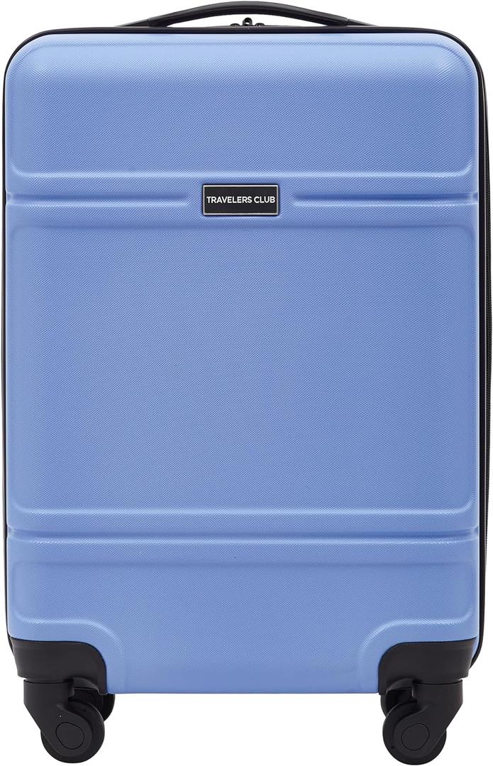 Travelers Club Spinner Luggage, Skyline Blue, 22-Inch Carry-On
