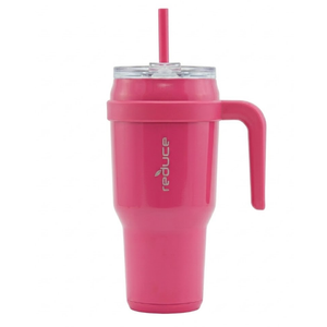 REDUCE Chiller Vacuum Insulated 40 oz Tumbler with Spill-Proof Silicone Straw - Sustainable Tritan Lid with Water Intake Markers - Soft Sit Base Travel Mug - Dishwasher Safe