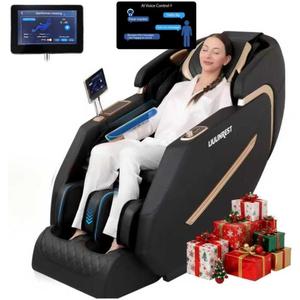 2025 4D Massage Chair Full Body, Zero Gravity Massage Chair with SL-Track & Heating, Massage Shiatsu Recliner Chair with Smart Voice Control, Touchable Screen, Airbags, Foot Rollers (BLACK)