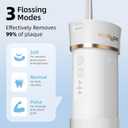 Travel Water Flosser Portable, Mini Cordless Oral Irrigator with Telescopic 180ML Tank 3 Mode 5 Nozzles, IPX7 Waterproof Teeth Cleaner for Braces, Orthodontic, Sensitive Gums Home