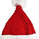 HINDAWI Christmas Santa Hat for Adult Women Men Kids Girl Boy Xmas Ski Knit Warm Hat Festive Holiday Cap