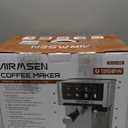 AIRMSEN 20 Bar Espresso Machine with Automatic Milk Frother, Cappuccino & Latte Coffee Maker with Quick Brew Dual Boiler (1350W + 1000W), Stainless Steel, 60oz Water Tank, Touchscreen, Silver