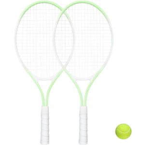 Children's Tennis Racket for 2 Players, Suitable for Beginners, pre Worn 27 inch Lightweight Children's Racket, Suitable for Boys and Girls, Equipped with Tennis