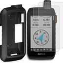 INNOSURE Silicone Case x1, Matte Tempered Glass Screen Protector 5" x2 for Garmin Montana 700 700i 710 710i 750i 760i, Anti-Drop, Anti Static, Non-Slip, Durable, Anti Glare