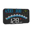 Car HUD LED Display, High Definition Speed Alarm, Multifunction 5V Speedometer Head Up Display for Phone Holder and Car Mounts