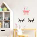 DOITOOL Wood Floating Shelves Bow Shelf Pink Wall Shelf Kawaii Room Decor Nordic Style Decorative Small Wall Shelves for Bedroom, Living Room, Kitchen, Office (Pink)