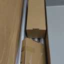 KAMANINA Silver Crystal Curtain Rod 72 to 144 Inches (6-12 Feet), 1 Inch Heavy Duty Curtain Rods for Windows, Telescoping Long Drapery Rods with Acrylic Diamond Netted Texture Finials