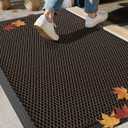 Color&Geometry High Stretch Elastic Silk Doormat, Front Door Mat Outside Entrance, Outdoor Door Mat for Patio,Quick-Dry & Heavy-Duty, Non-Slip Rubber Doormat, 24"x36" Dark Brown