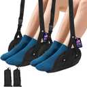 Ergonomic Airplane Foot Hammock(Memory Foam)-Ultimate Comfort Foot Hammock for Plane Travel Essentials to Relax Your Feet, Portable Airplane Foot Rest with Adjustable Strap 2-Pack