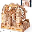 ROKR 3D Wooden Puzzles for Adults,Marble Travel London,431Piece 3D Puzzles,Marble Run Gift for Adults