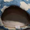 Lesure Cute Cat Beds for Indoor Cats - 2 in 1 Cat Cave Bed for Kittens and Small Pets with Removable Washable Cushioned Pillow, Cozy Kitten Tent with Non-Slip Bottom, Blue, 16 inches