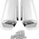 Chrome Door Mirror Cover One Pair Driver & Passenger Side FIT Peterbilt 579 567 2014–2021 – LH & RH Mirror Cap Set – Direct Replacement – Replace OE# R22-6121-300 R22-6122-300