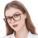 MARE AZZURO Oversized Reading Glasses Women Large Head Readers 1.0 1.25 1.5 1.75 2.0 2.25 2.5 2.75 3.0 3.5 4.0 5.0 6.0 (Brown)