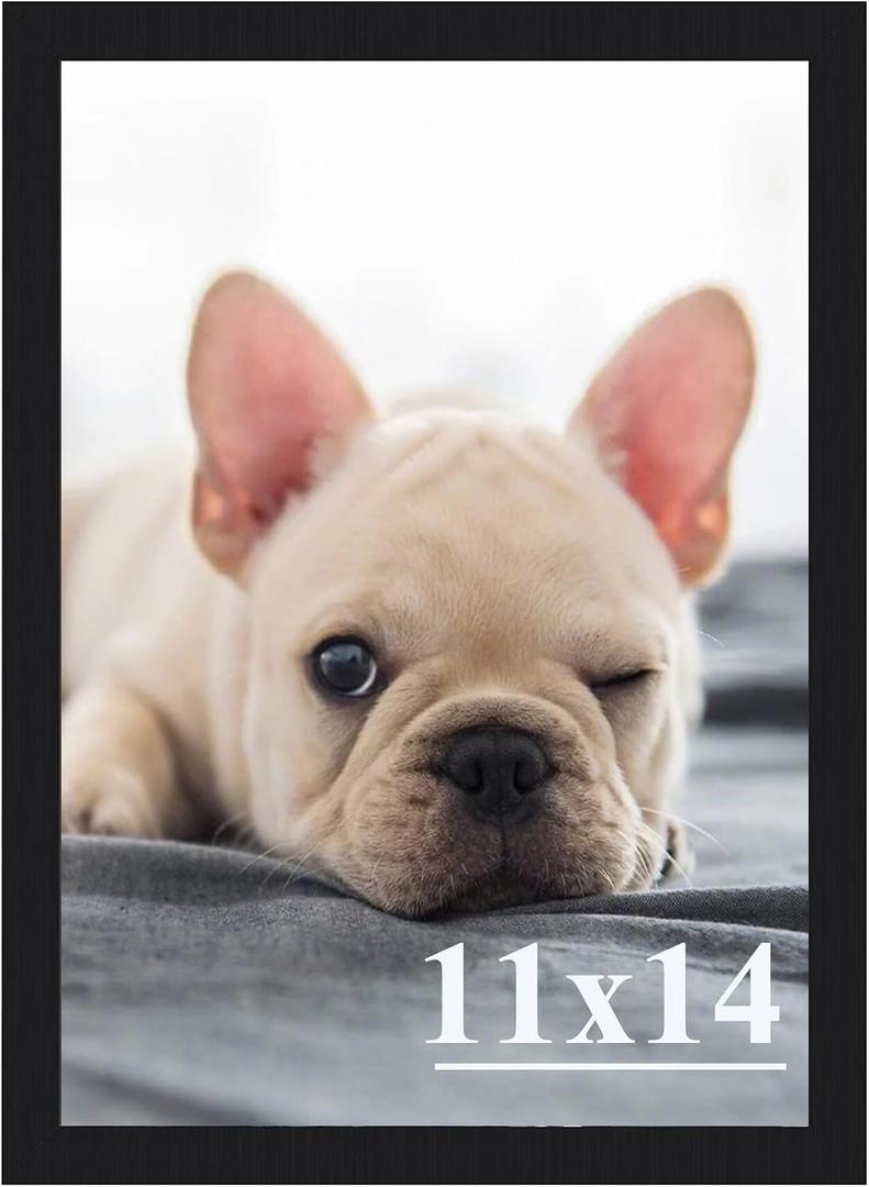 RUN HELIX 11x14 Picture Frame, Wall Gallery Photo Frames,Stable and Sturdy Black Frame with High Definition Plexiglass,11x14 Poster Photo Frame,Horizontal and Vertical Formats for Wall Hanging, Black