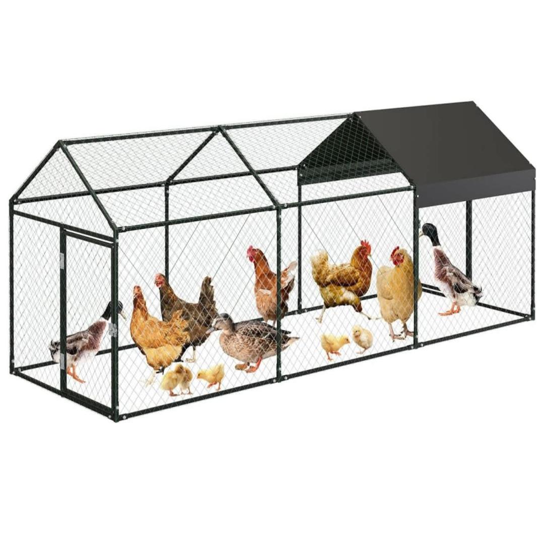 Garvee Small Chicken Cage, Black, 3x3x1.8m