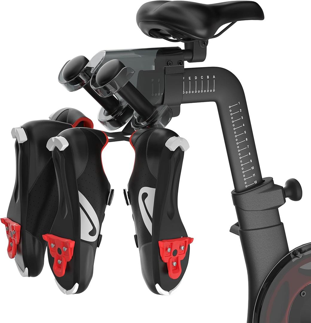 Shoe Hanger ONLY Compatible with Peloton Bike Plus with Plastic Weight Rack, Mental Shoes Holder ONLY for PL-02, Does NOT Fit Original Bike, Accessories for Holding 2 Pairs