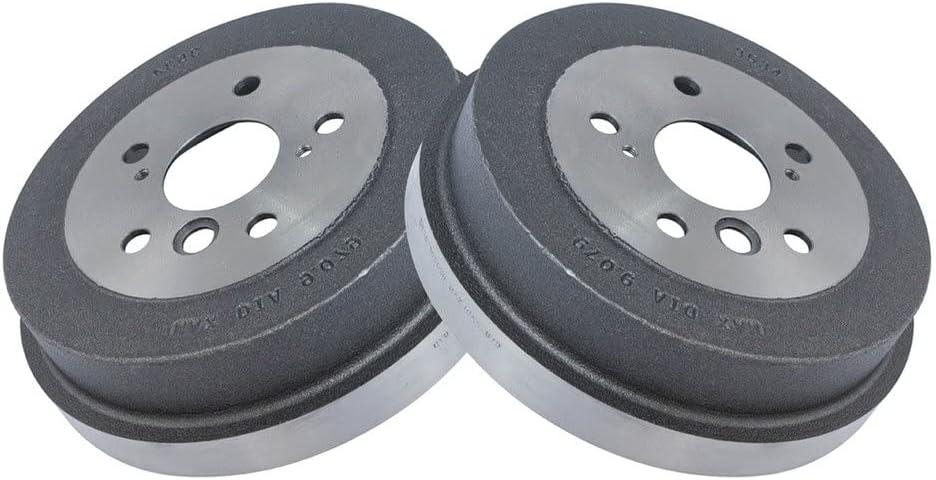 TRQ Rear Brake Drum Pair Set for 1992-2006 Toyota Camry / 1999-2003 Toyota Solara
