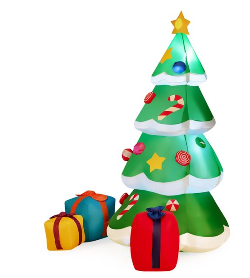 Costway 6-ft Internal Light Inflatable Christmas Tree with Gift Boxes and LED Bulbs Costway 6-ft Internal Light Inflatable Christmas Tree with Gift Boxes and LED Bulbs