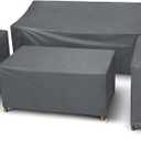 STARTWO Patio Furniture Covers, 4 Piece Heavy Duty Waterproof Outdoor Furniture Cover with Windproof Buckle Strap, for Lawn Rattan Wicker Couch Chair Set, Grey